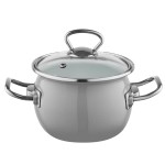 Garnek emaliowany 1,5l 16cm Emalia Pleszew Szary