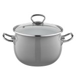 Garnek emaliowany 3,5l 20cm Emalia Pleszew Szary