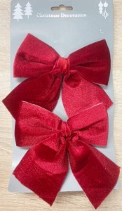 Kokarda ozdobna welwet 13cm 2szt.