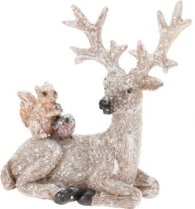 Renifer leżący 12cm figurka 