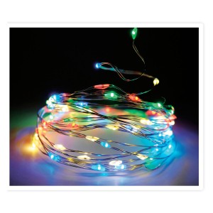 Lampki choinkowe 100 LED na druciku kolorowe