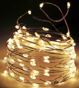 Lampki choinkowe 100 LED na druciku białe