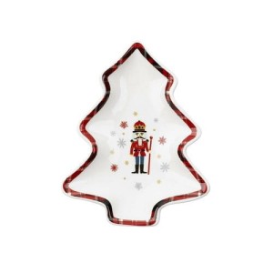 Talerz porcelanowy choinka Dziadek do orzechów 21,5 cm 