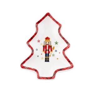 Talerz porcelanowy choinka Dziadek do orzechów 14 cm  