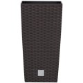 Doniczka kwadratowa wysoka ciemny brąz-umbra Rato Square 30 cm Prosperplast