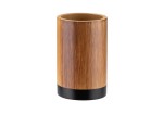 Kubek łazienkowy WOOD drewniano czarny